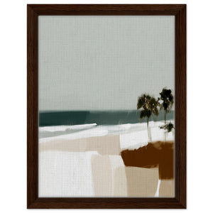 Coastal Breeze Leinwandbild - Abstraktes Leinwandbild - Hellblau, Sand, Weiß - 30x40cm, 45x60cm, 60x90cm