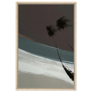 Palm Twilight Leinwandbild - Abstraktes Leinwandbild - Beige, Braun, Schwarz - 30x40cm, 45x60cm, 60x90cm
