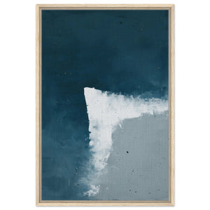 Cliffside Blue Leinwandbild - Abstraktes Leinwandbild - Blau, Beige, Weiß - 30x40cm, 45x60cm, 60x90cm