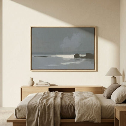 abstrakte Meereslandschaft auf Leinwand