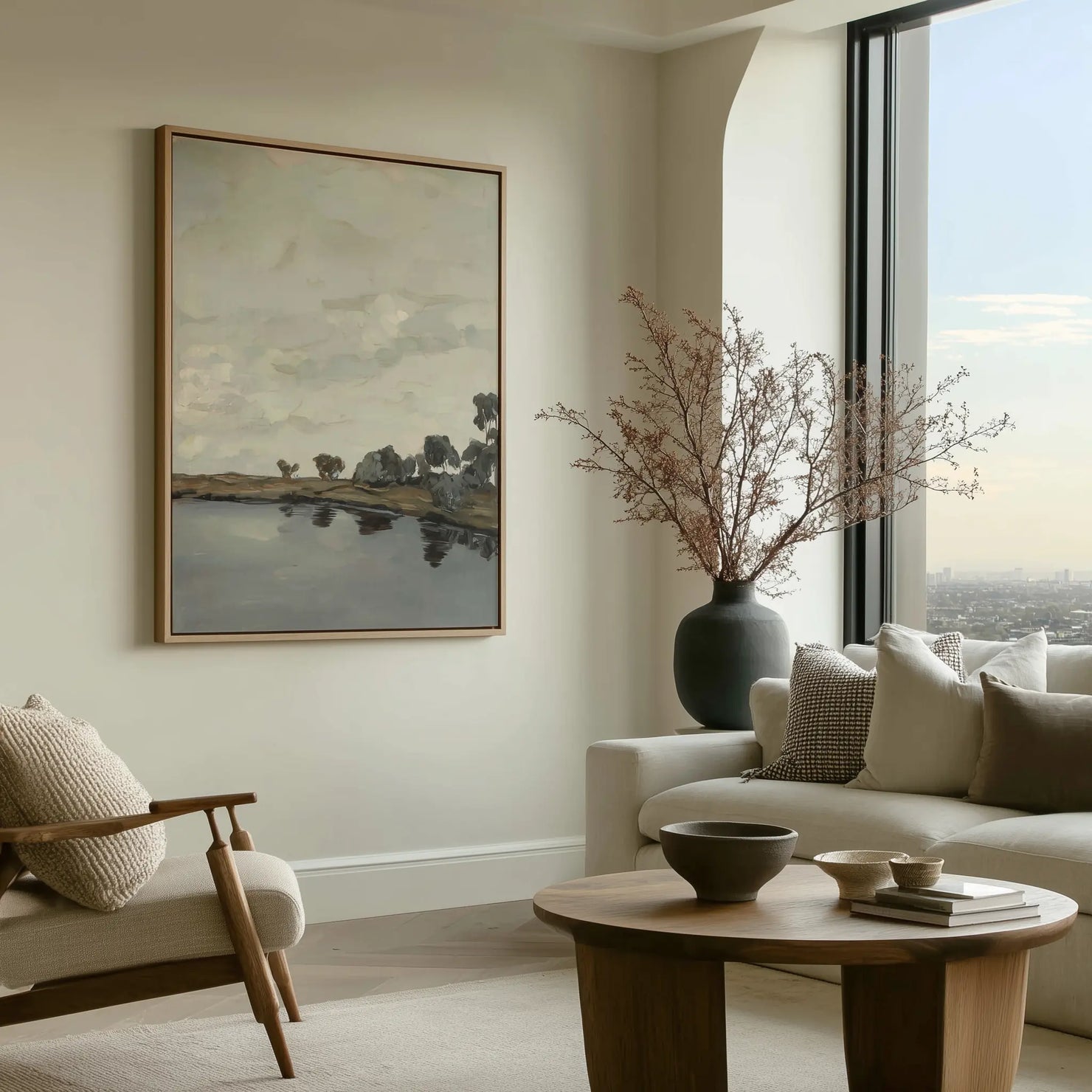 abstrakte Meereslandschaft auf Leinwand