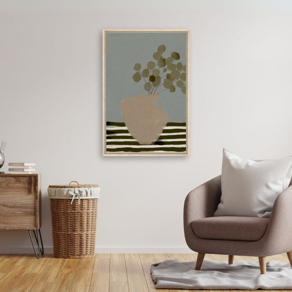 Striped Vase Leinwandbild